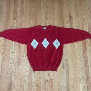 Pringle of Scotland Argyle 100% Wool Sweater